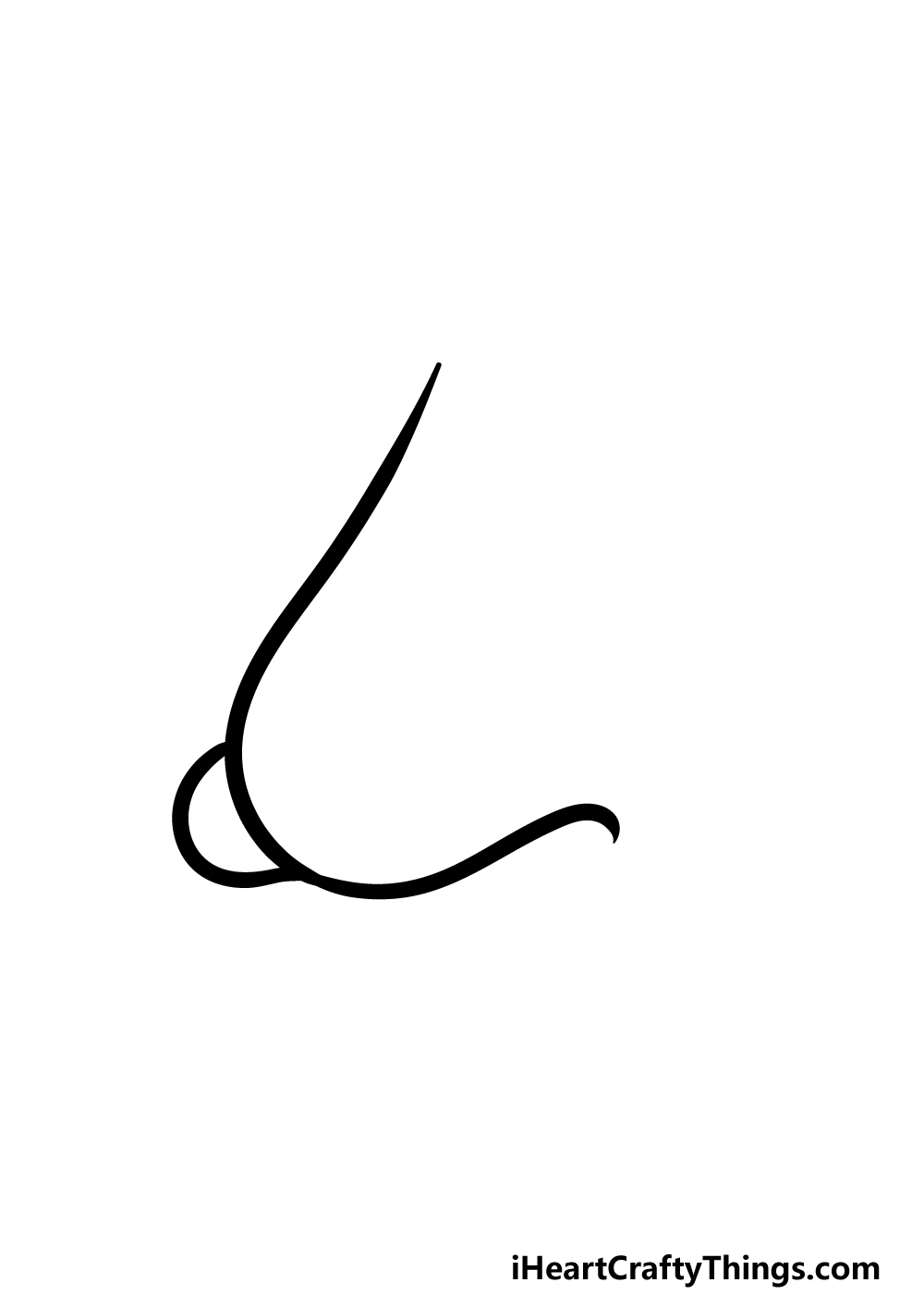 how to draw a cartoon nose step 3