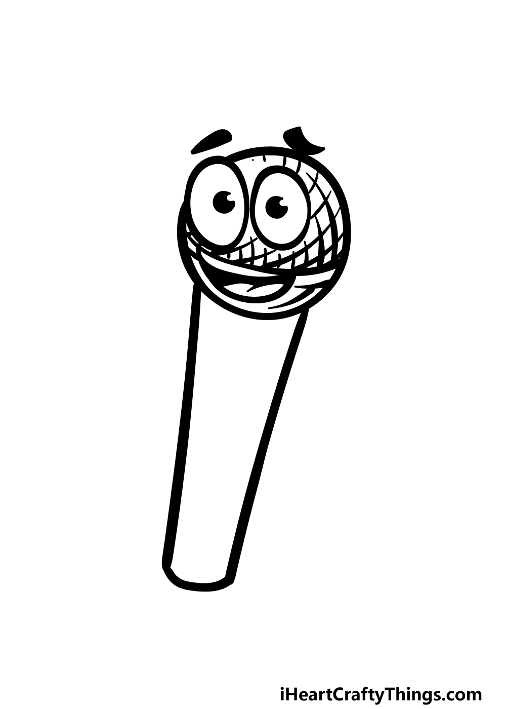 how to draw a cartoon microphone step 3
