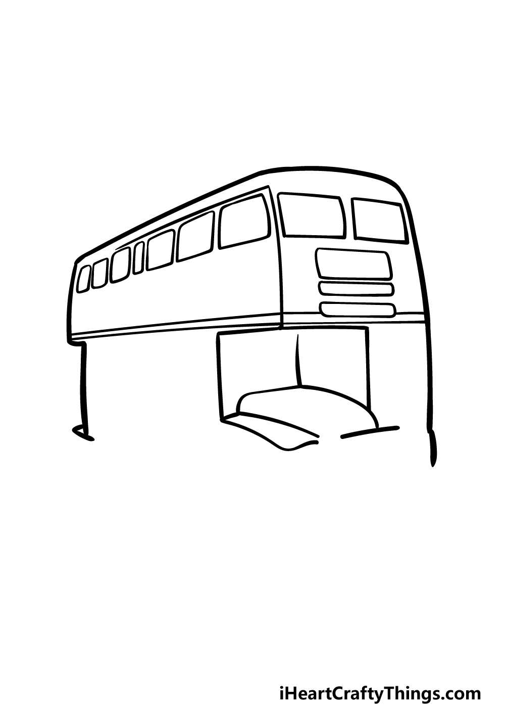 how to draw a cartoon bus step 4