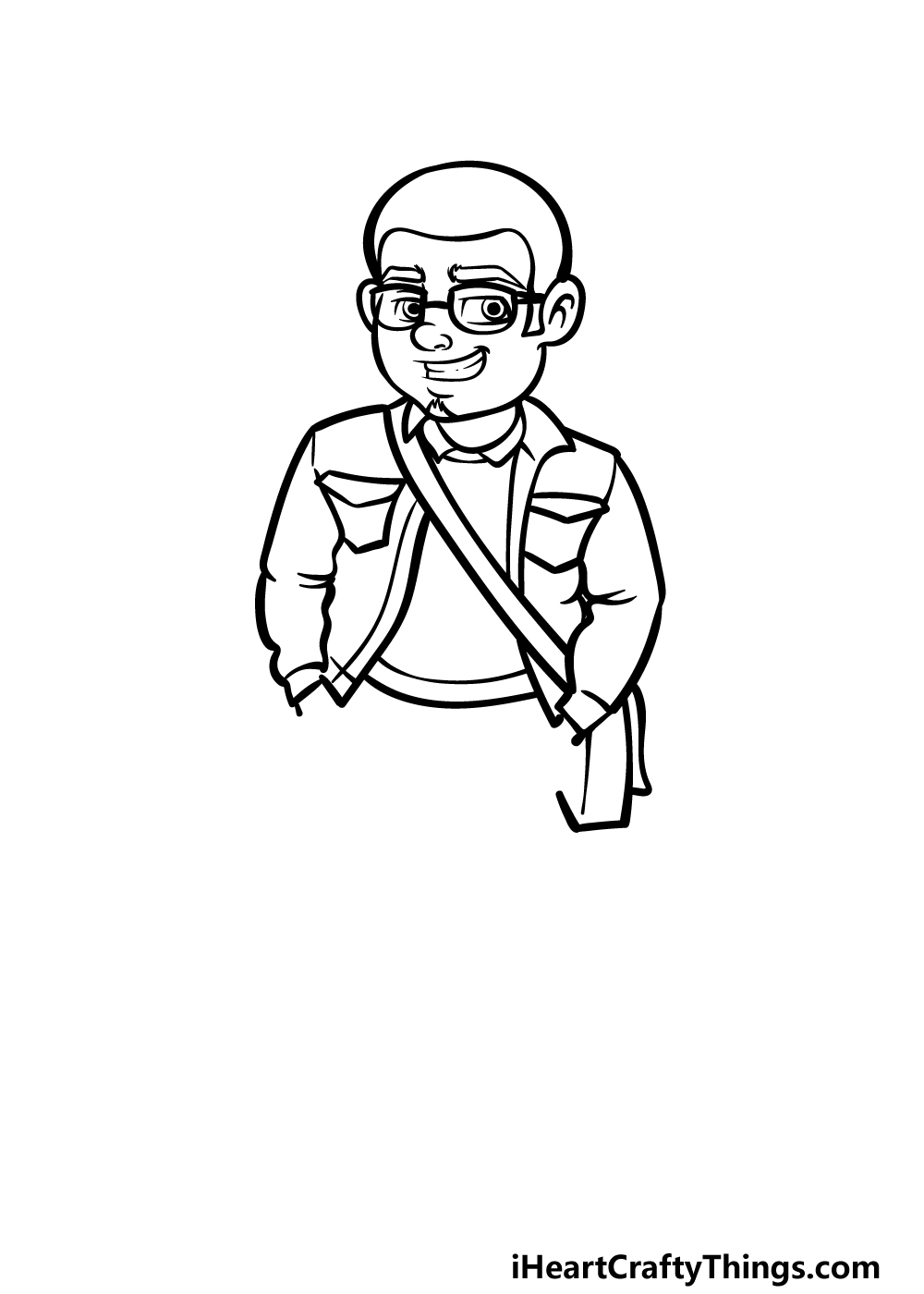 how to draw a cartoon man step 4