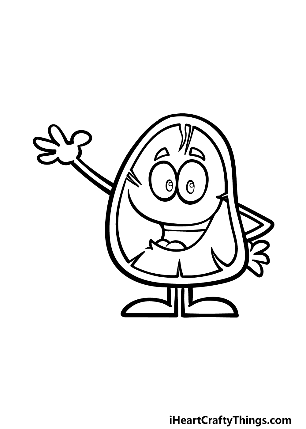 how to draw a cartoon steak step 4