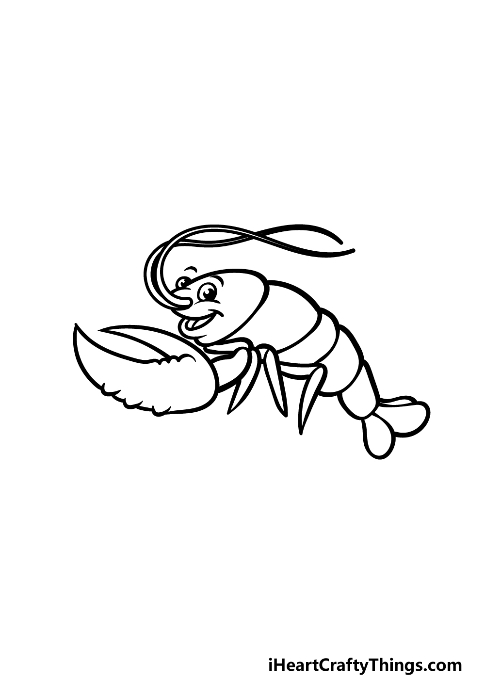 how to draw a cartoon lobster step 4