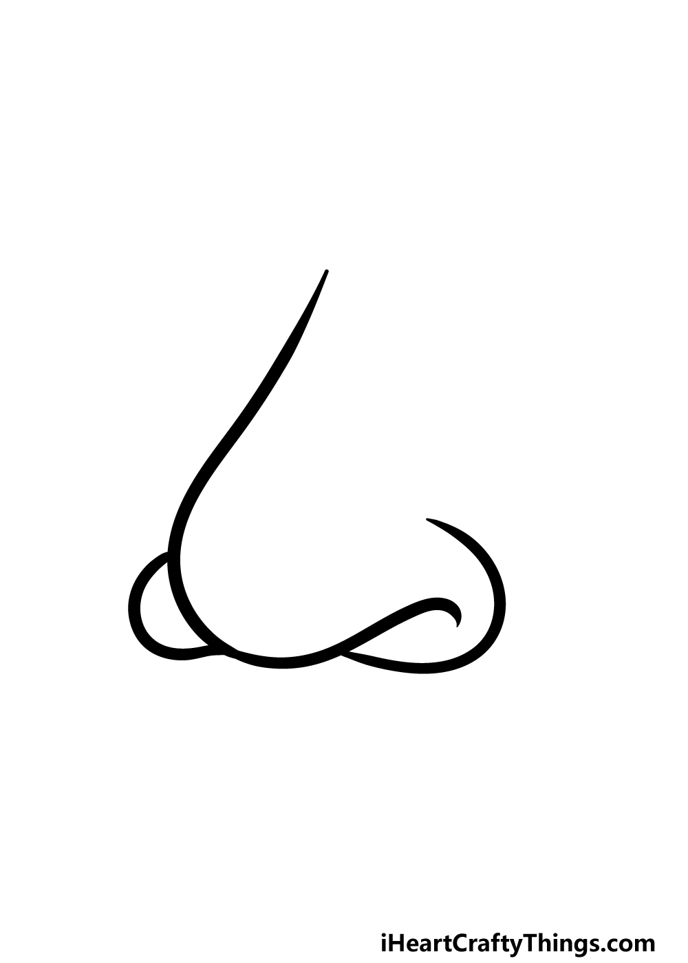 how to draw a cartoon nose step 4