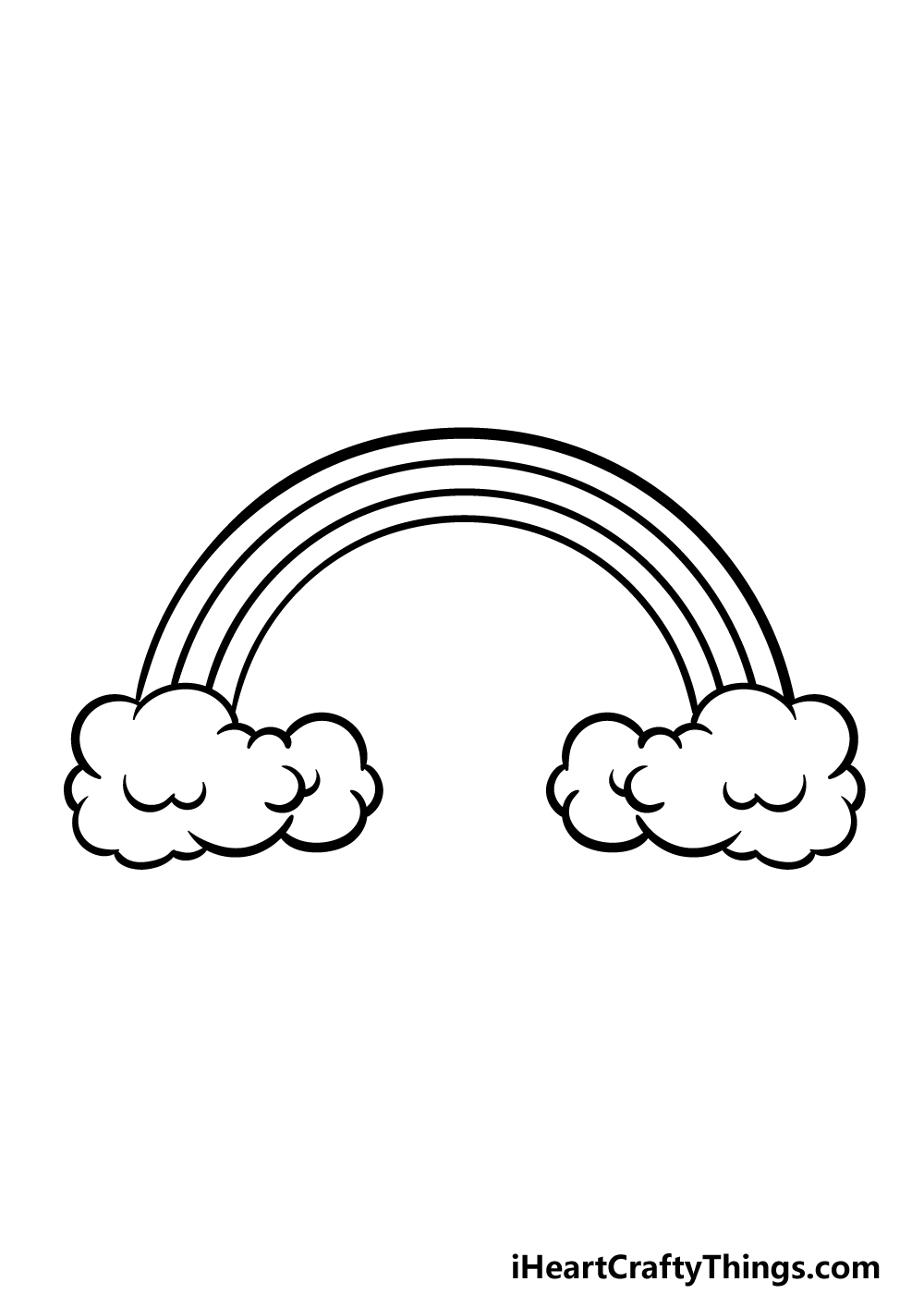 how to draw a cartoon rainbow step 4