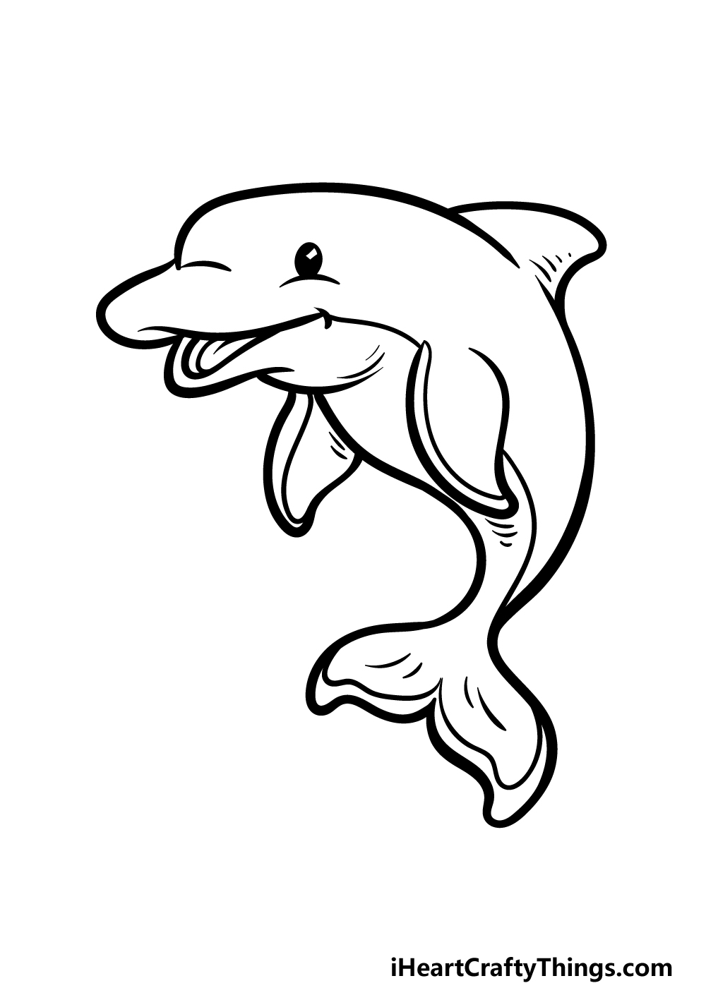 how to draw a cartoon dolphin step 5