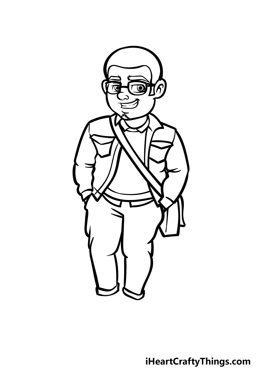 how to draw a cartoon man step 5