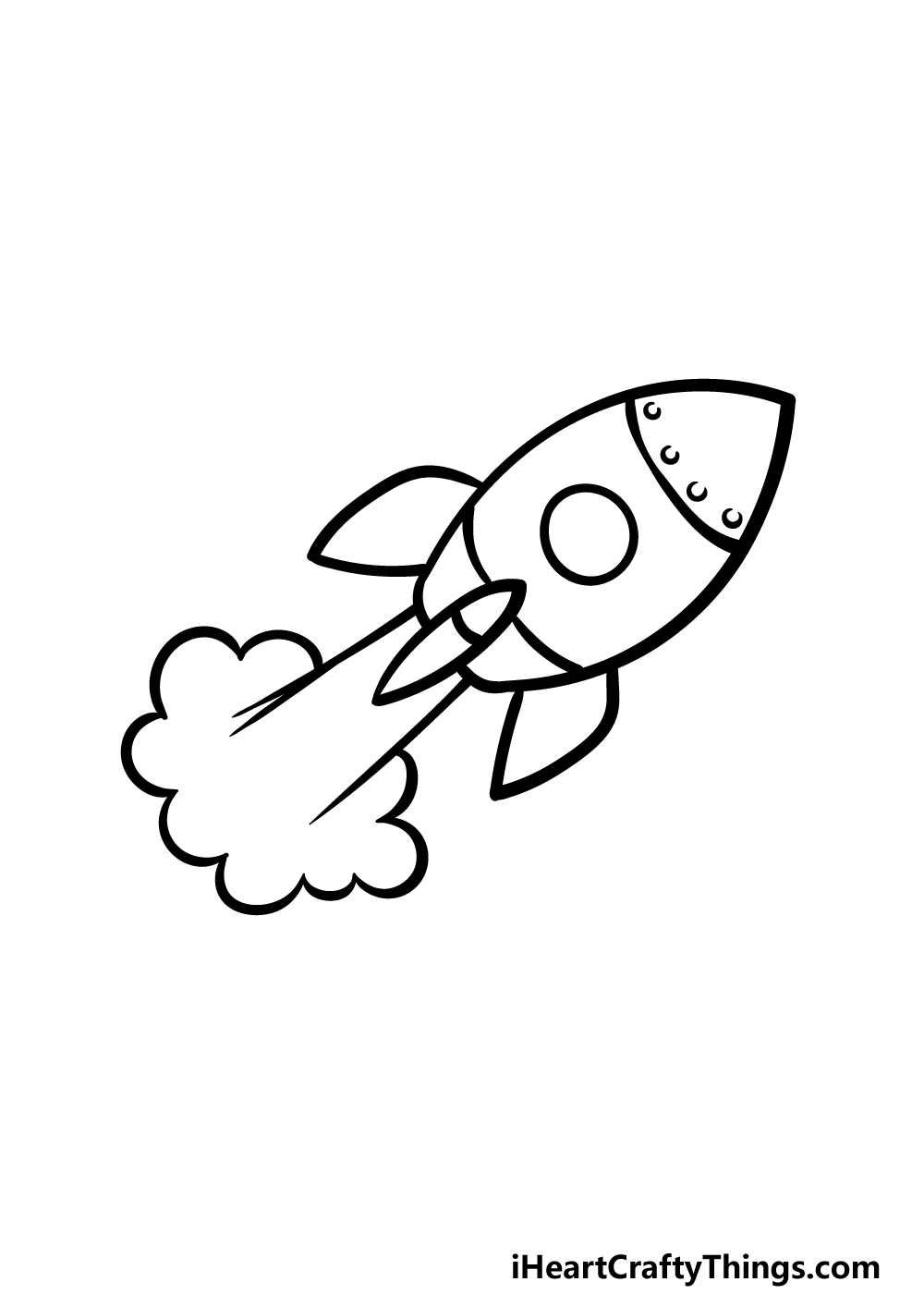 how to draw a cartoon spaceship step 5