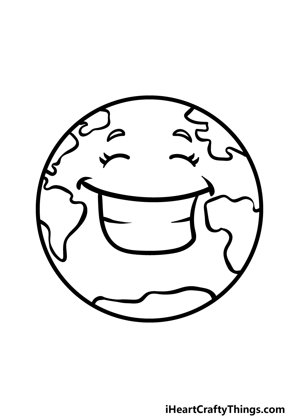 how to draw a cartoon world step 5