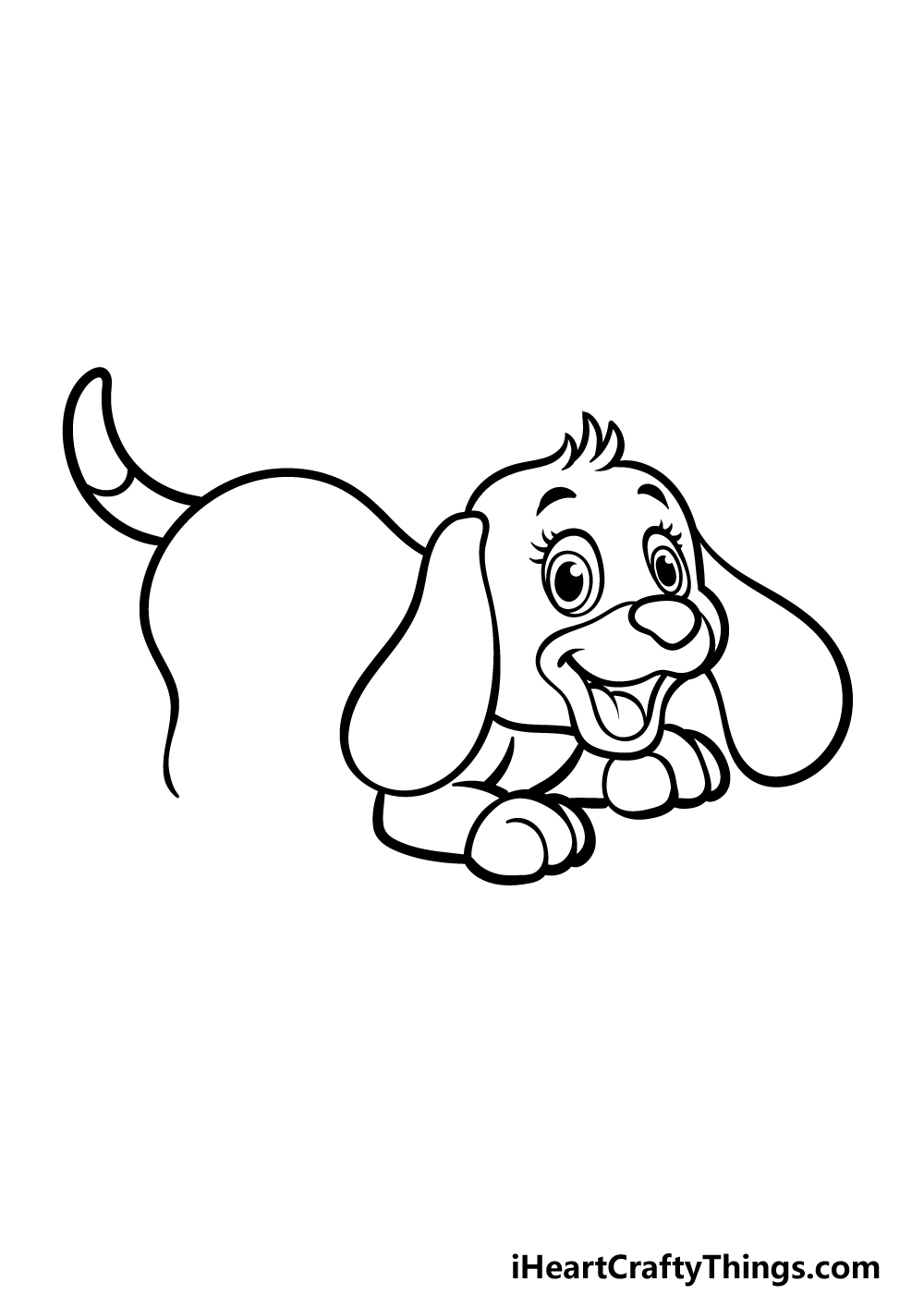 how to draw a cartoon puppy step 5