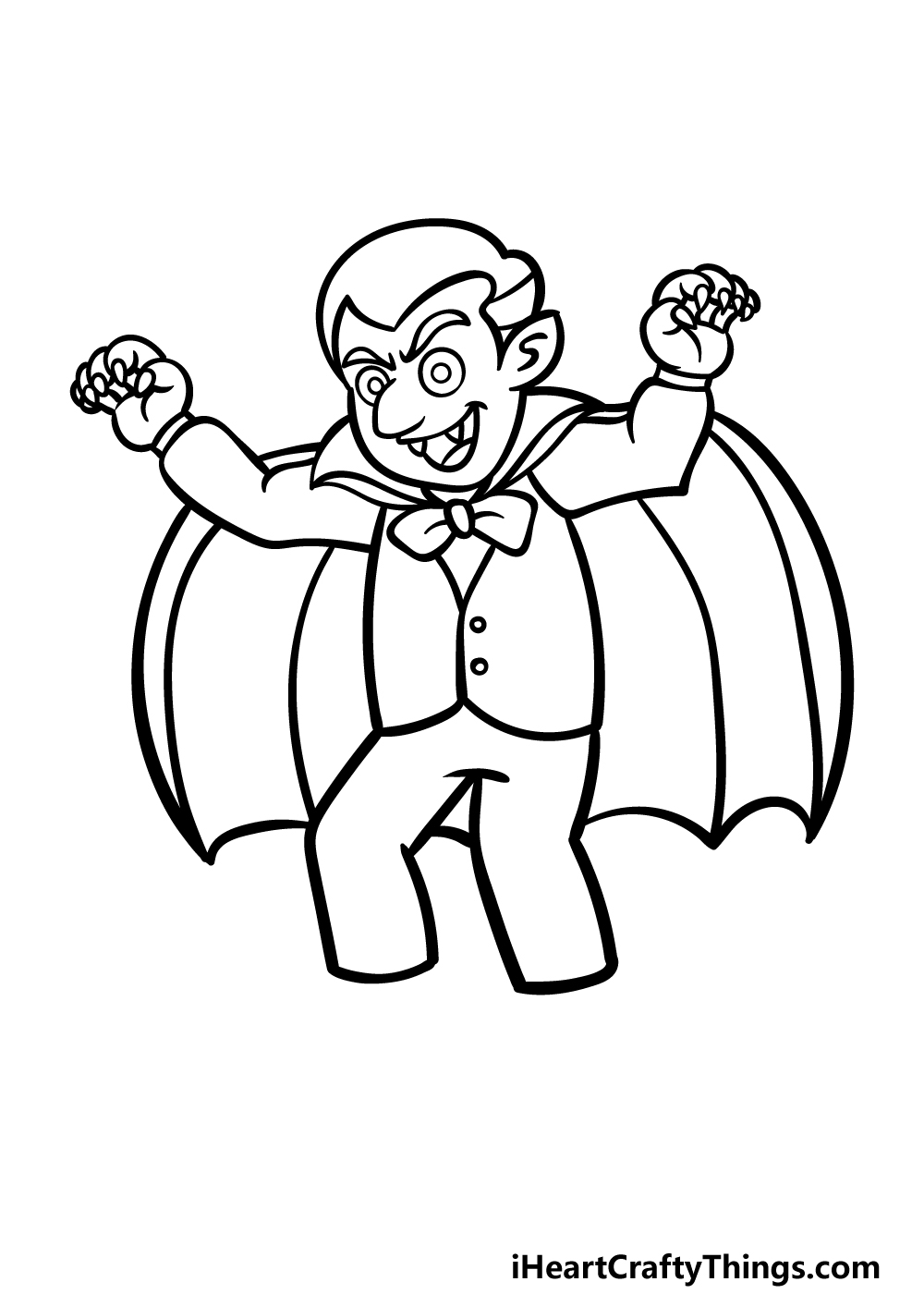how to draw a cartoon vampire step 5