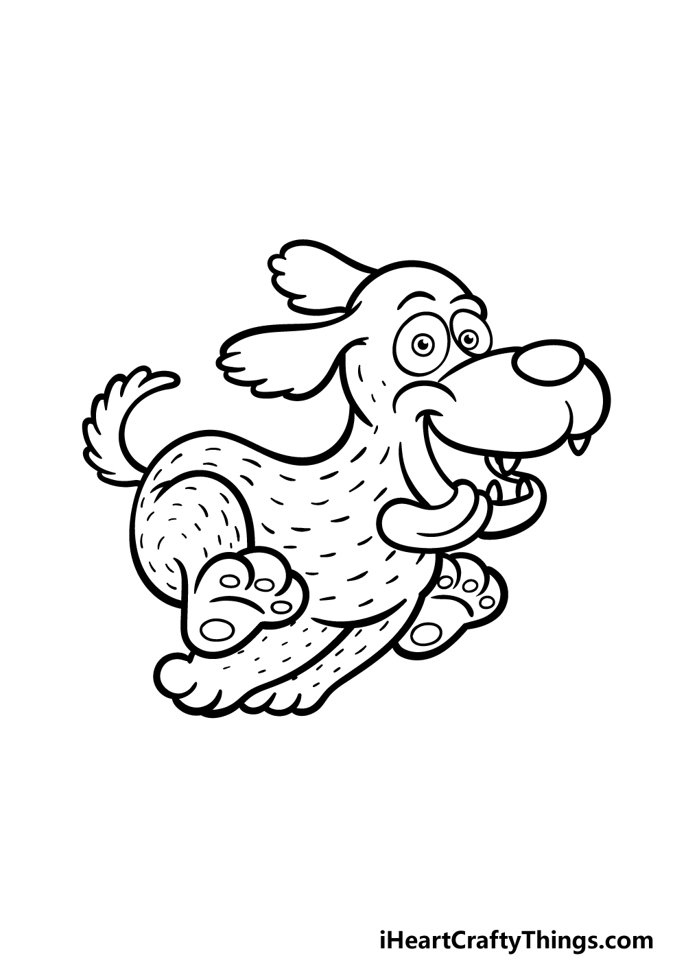 how to draw a cartoon dog step 5
