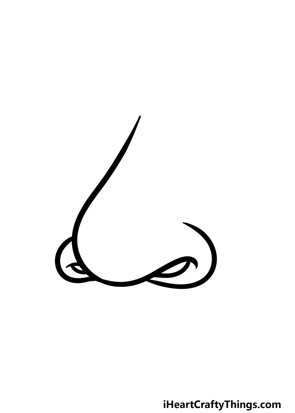 how to draw a cartoon nose step 5