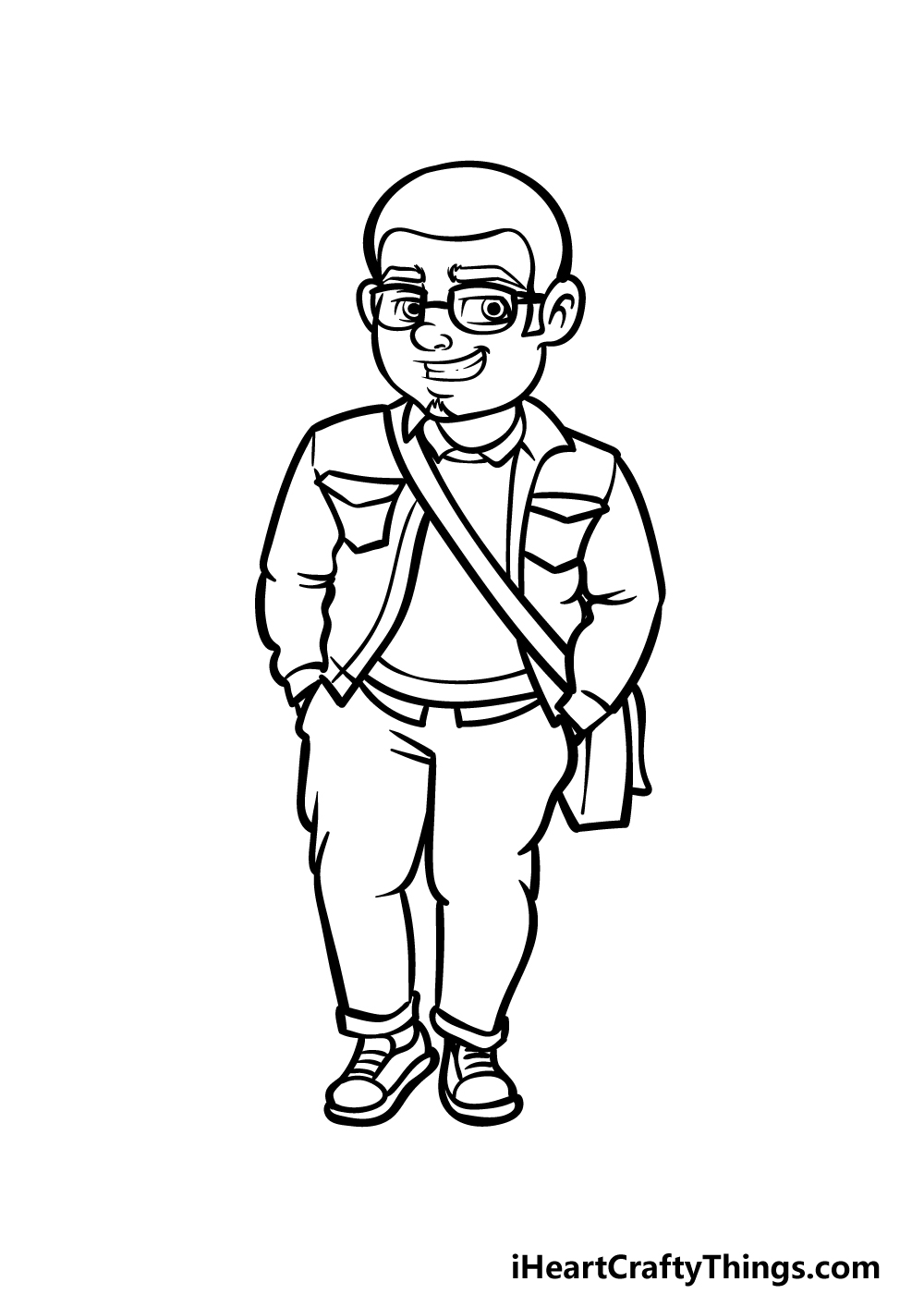 how to draw a cartoon man step 6