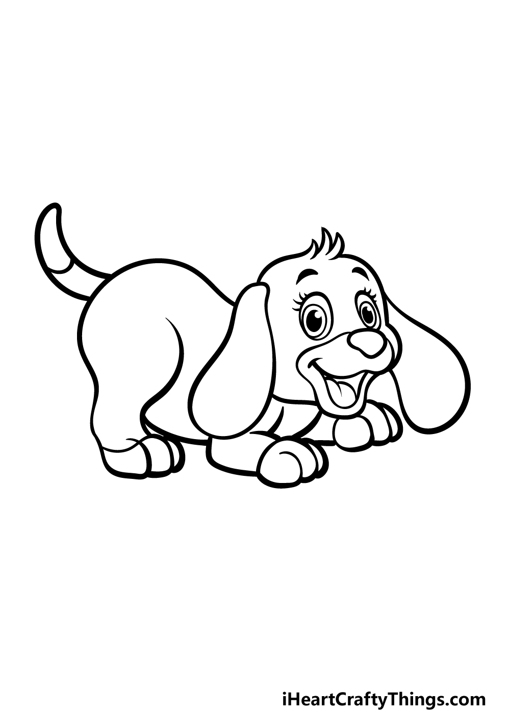 how to draw a cartoon puppy step 6