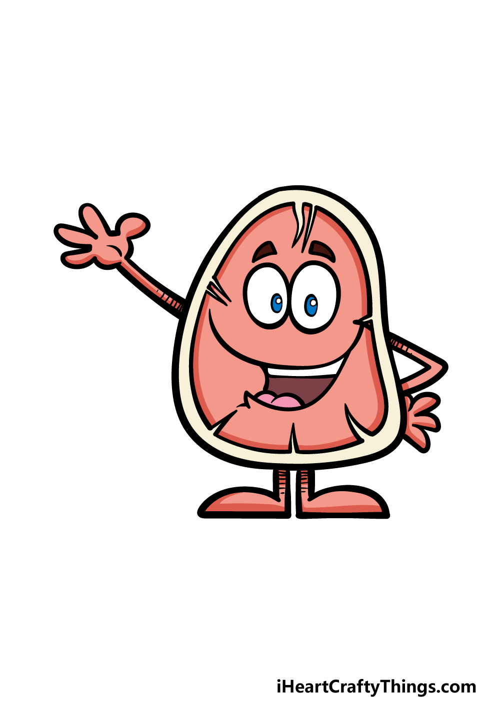 how to draw a cartoon steak step 6