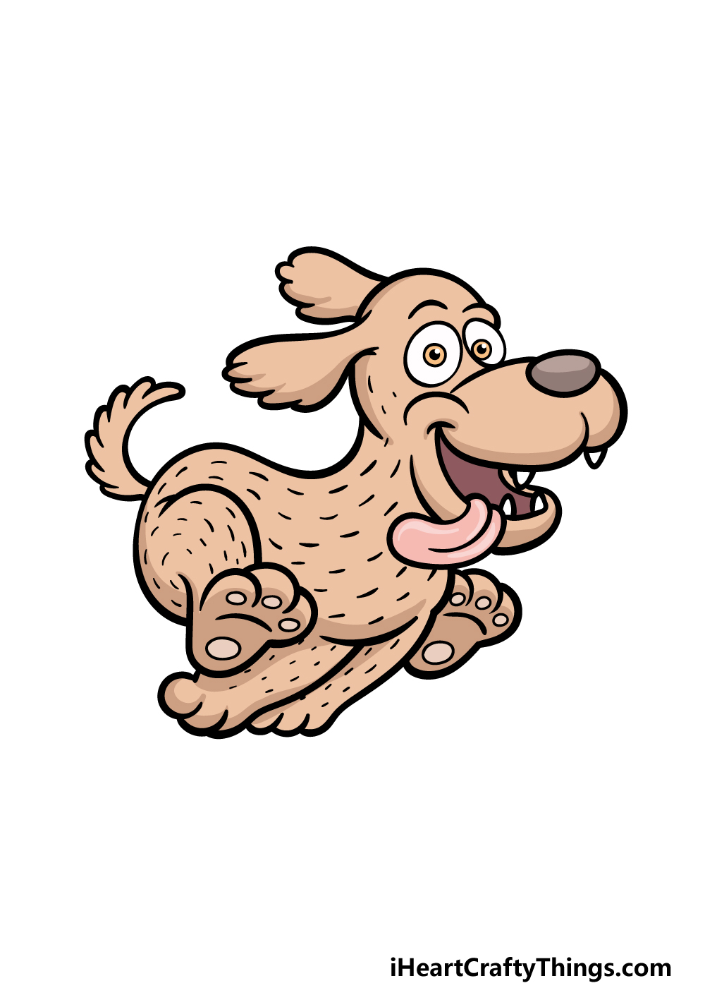 how to draw a cartoon dog step 6