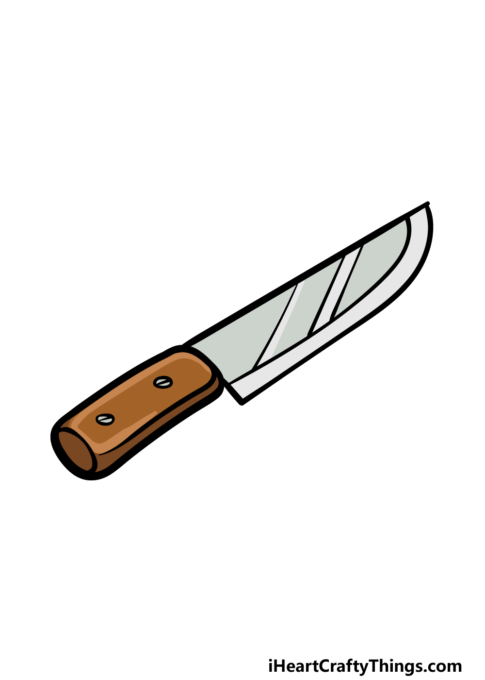how to draw a cartoon knife step 6