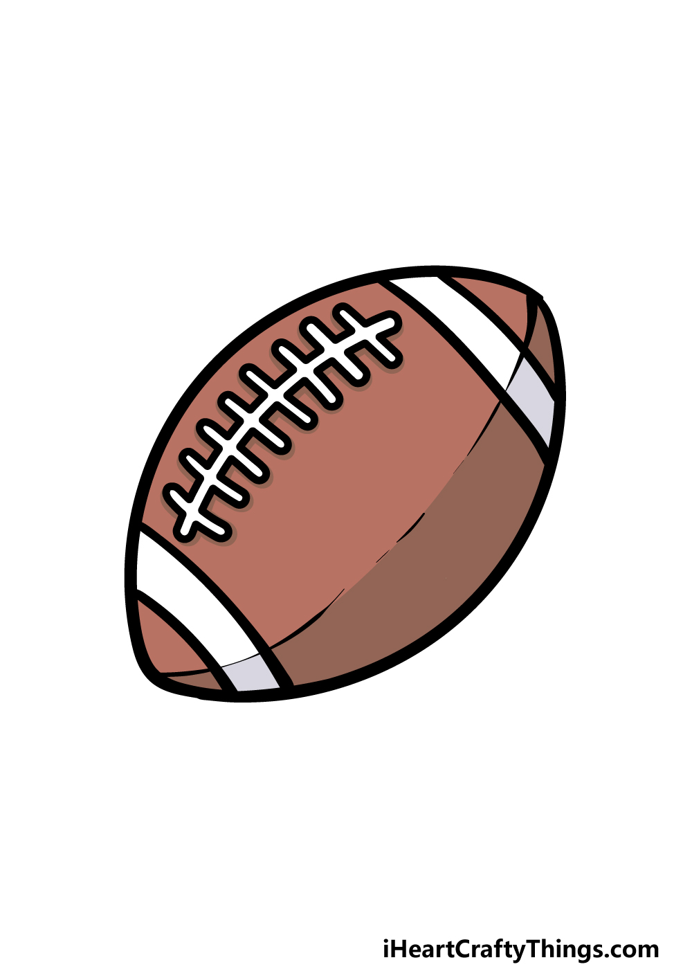 how to draw a cartoon football step 6