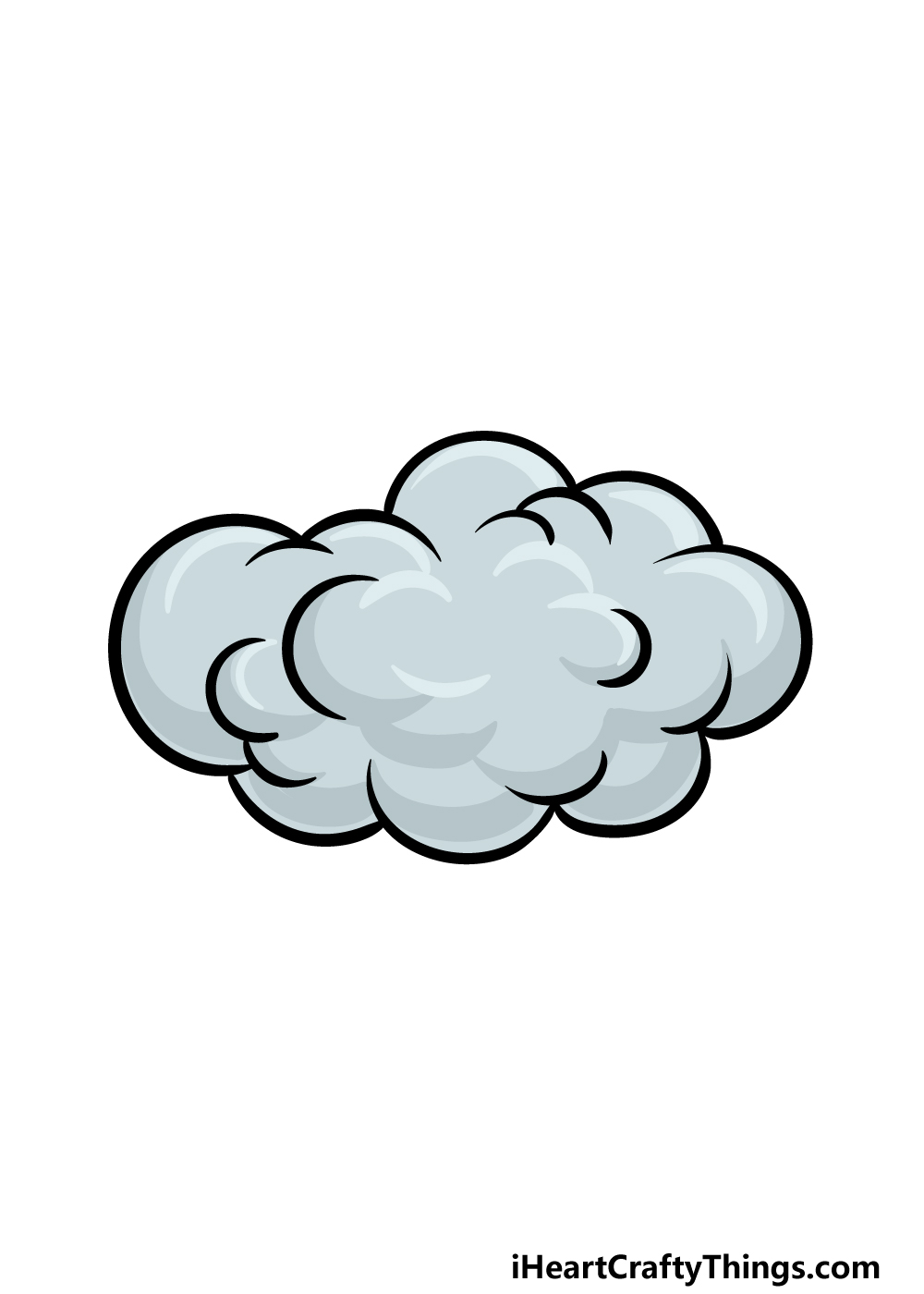 How to Draw A Cartoon cloud step 7
