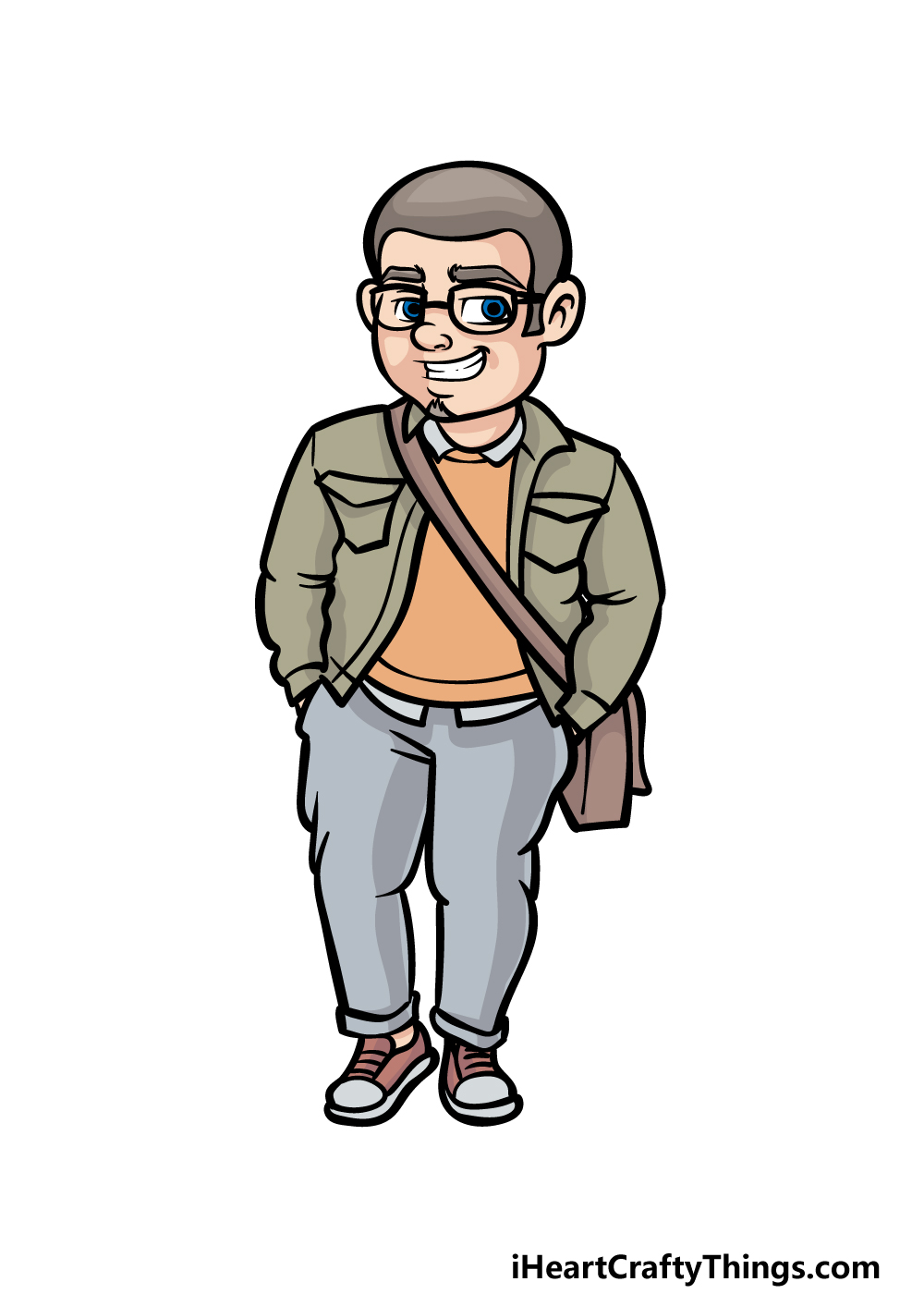 how to draw a cartoon man step 7