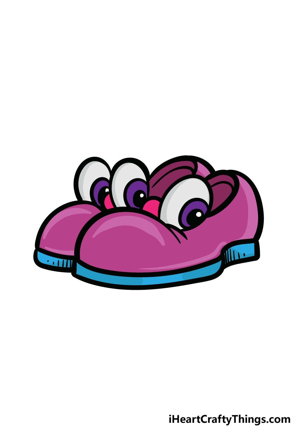 how to draw cartoon shoes step 7