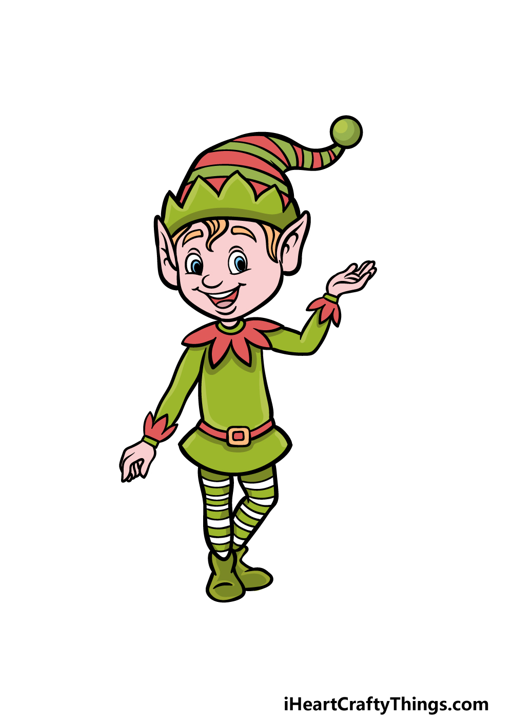 how to draw a cartoon elf step 7
