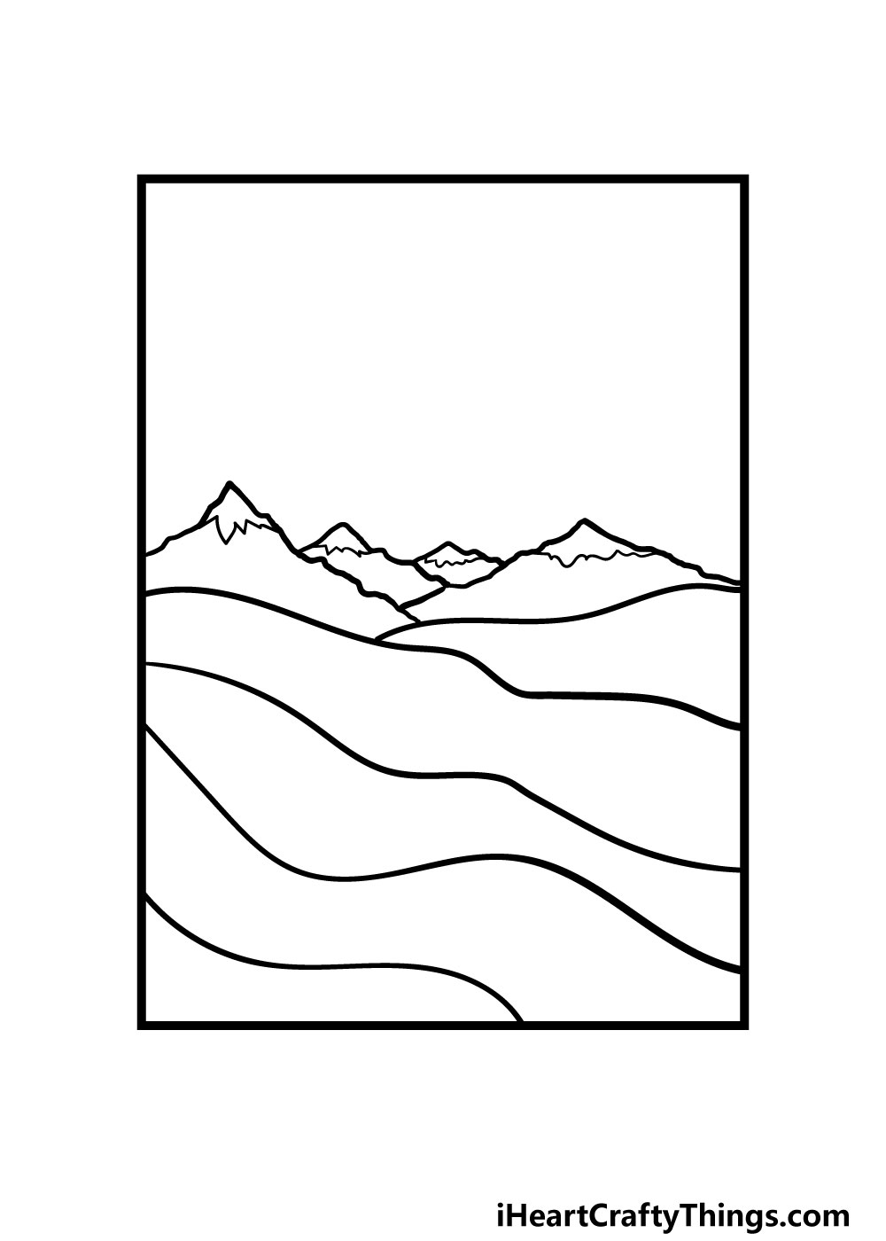 how to draw a cartoon background step 4