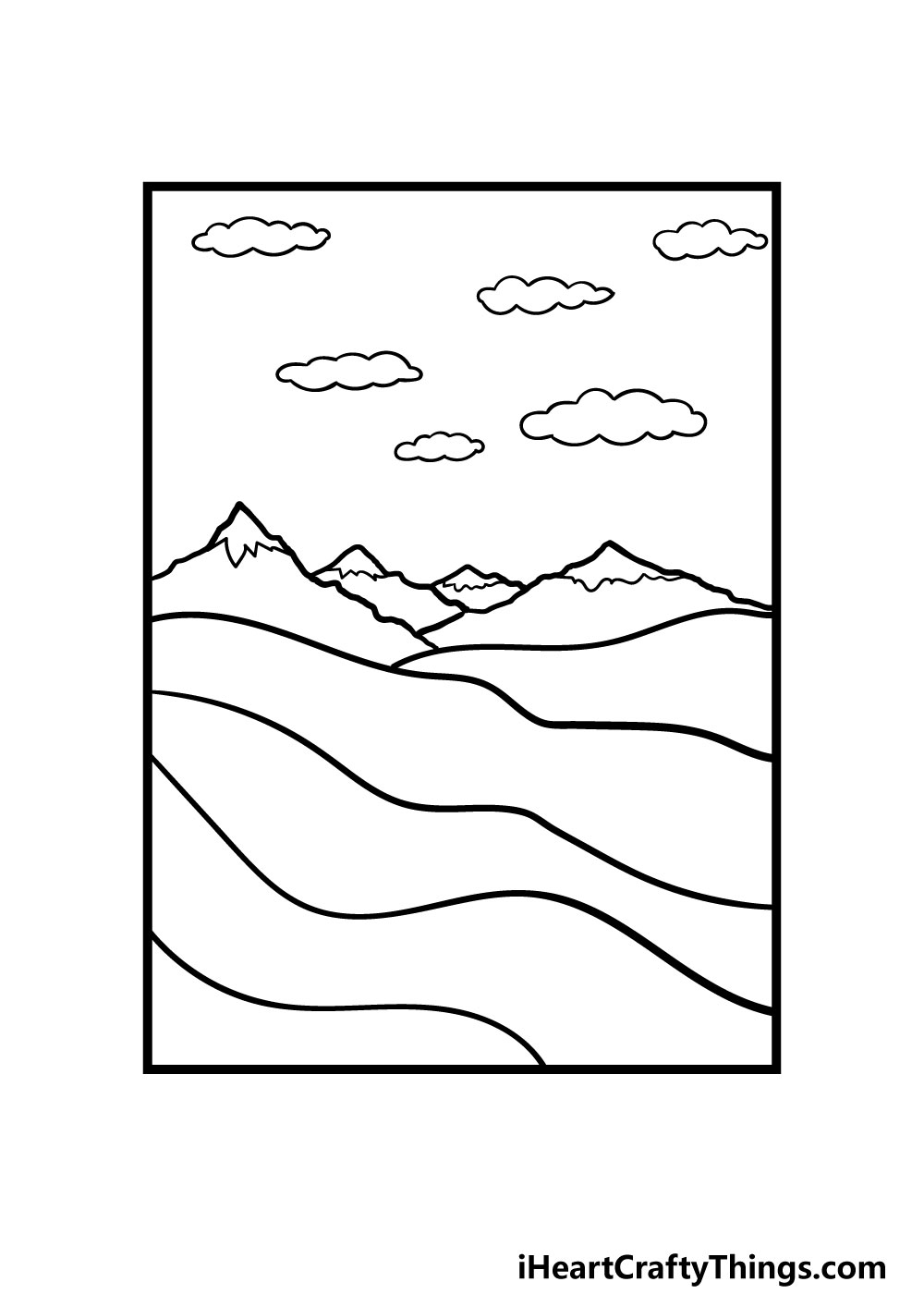 how to draw a cartoon background step 5