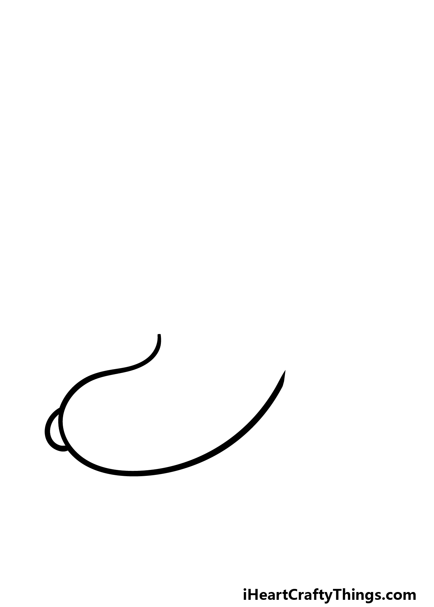 how to draw a Cartoon Banana step 1