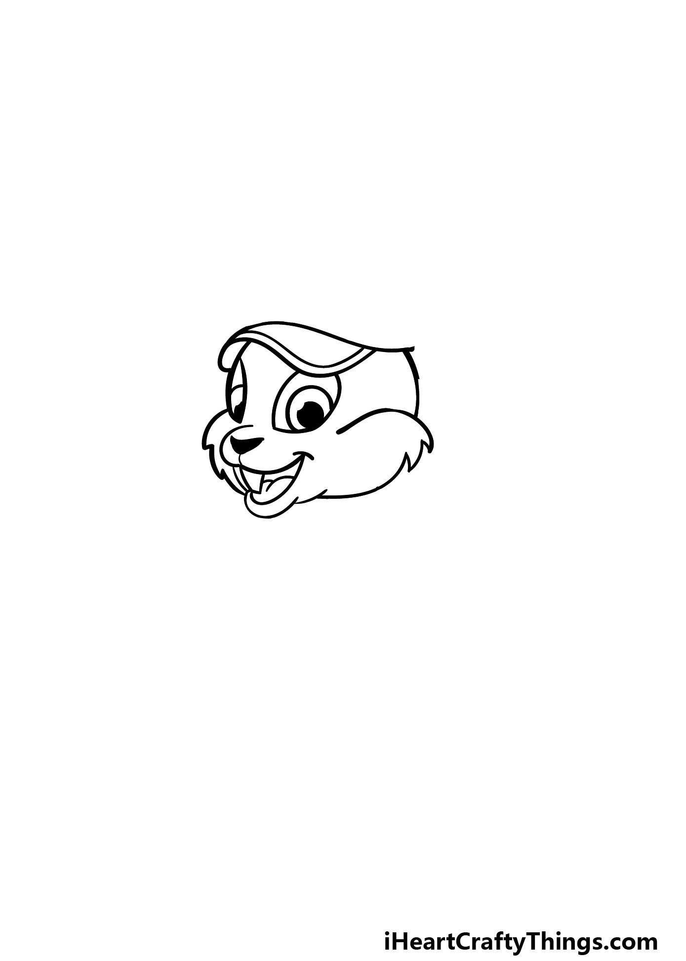 how to draw a cartoon chipmunk step 2