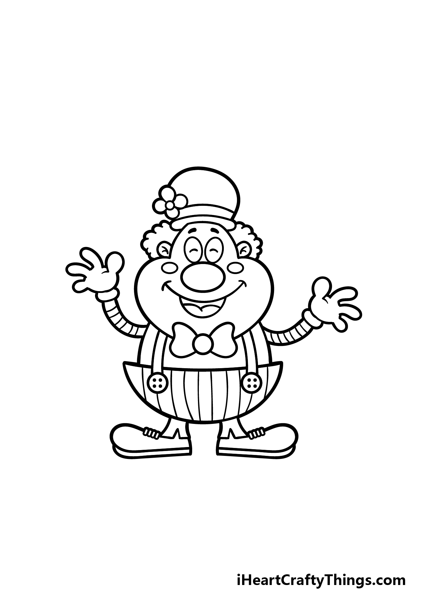 how to draw a cartoon clown step 5