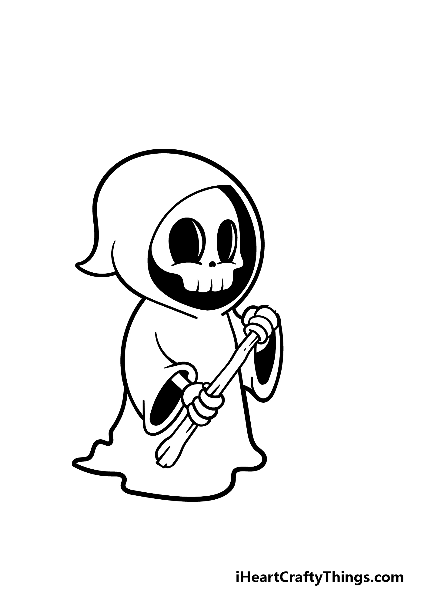 how to draw a cartoon death step 5