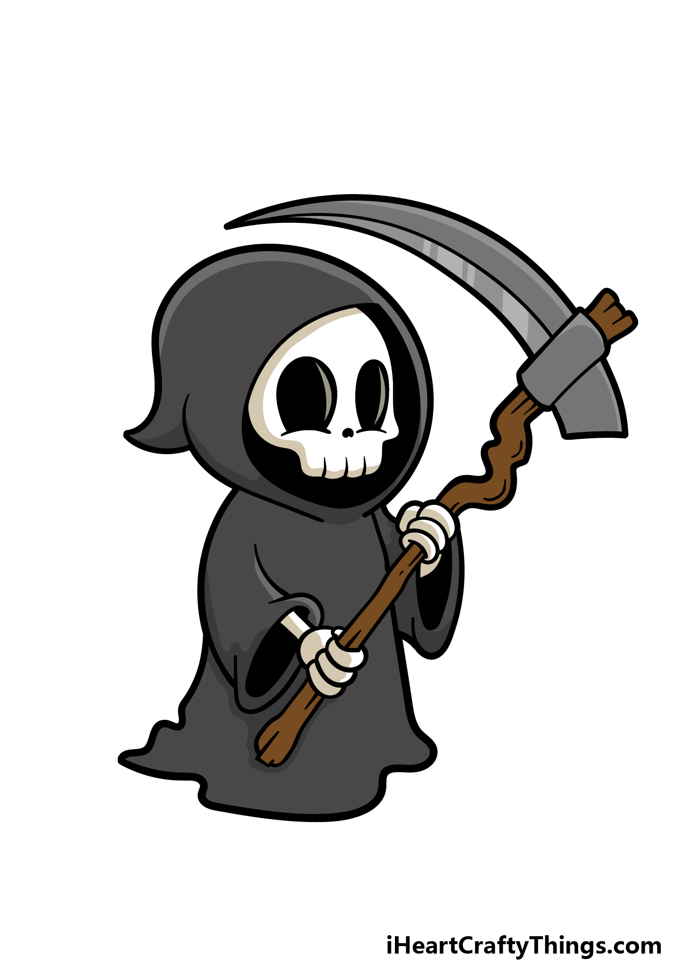 how to draw a cartoon death step 7