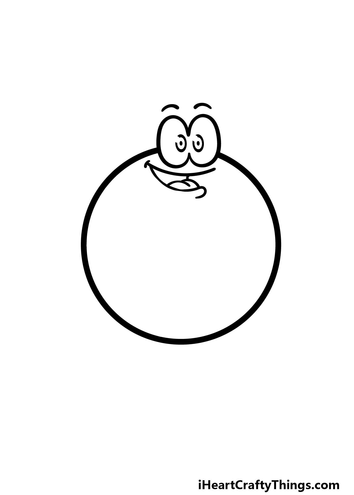 how to draw a cartoon golf ball step 4