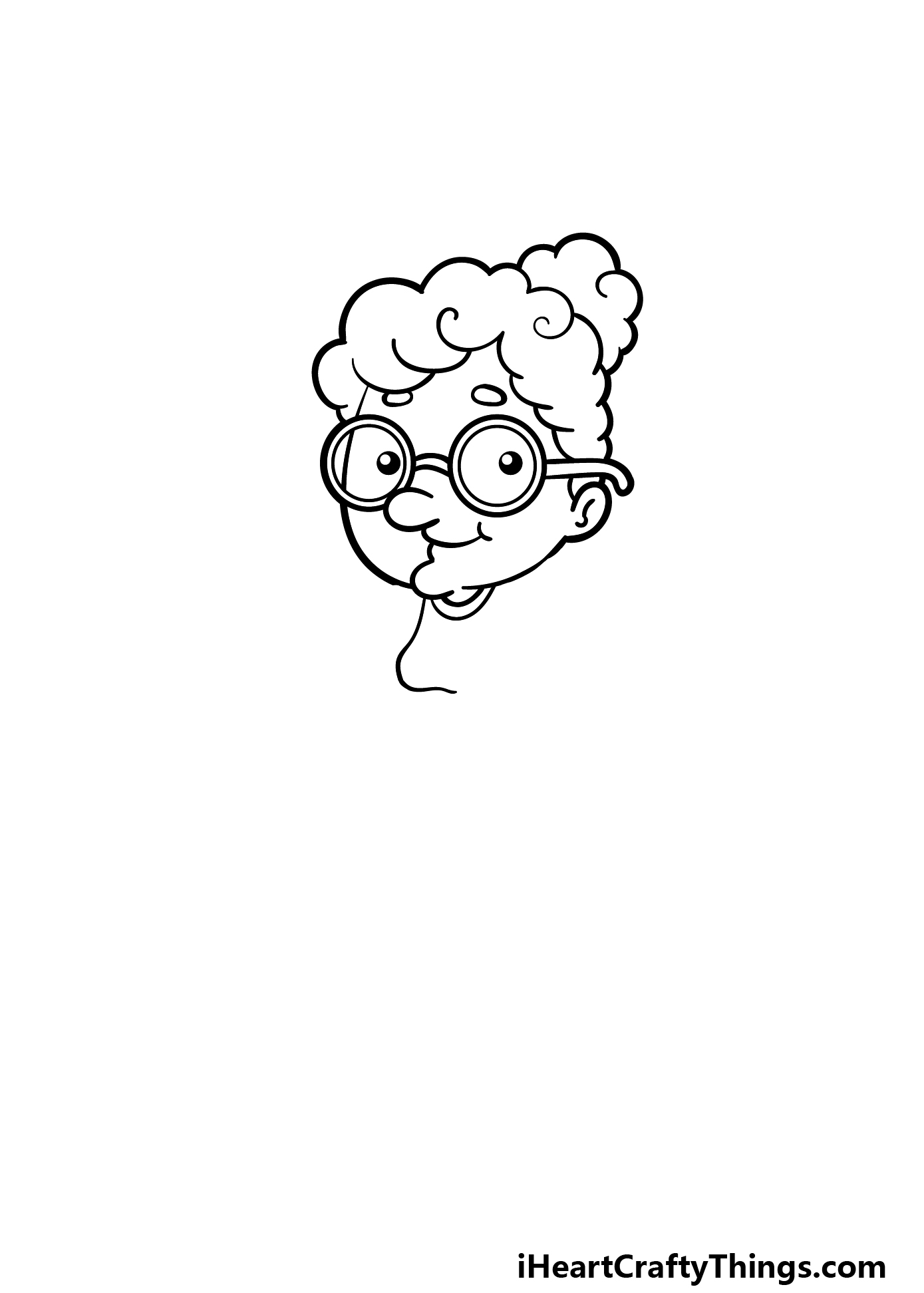 how to draw a cartoon grandma step 3