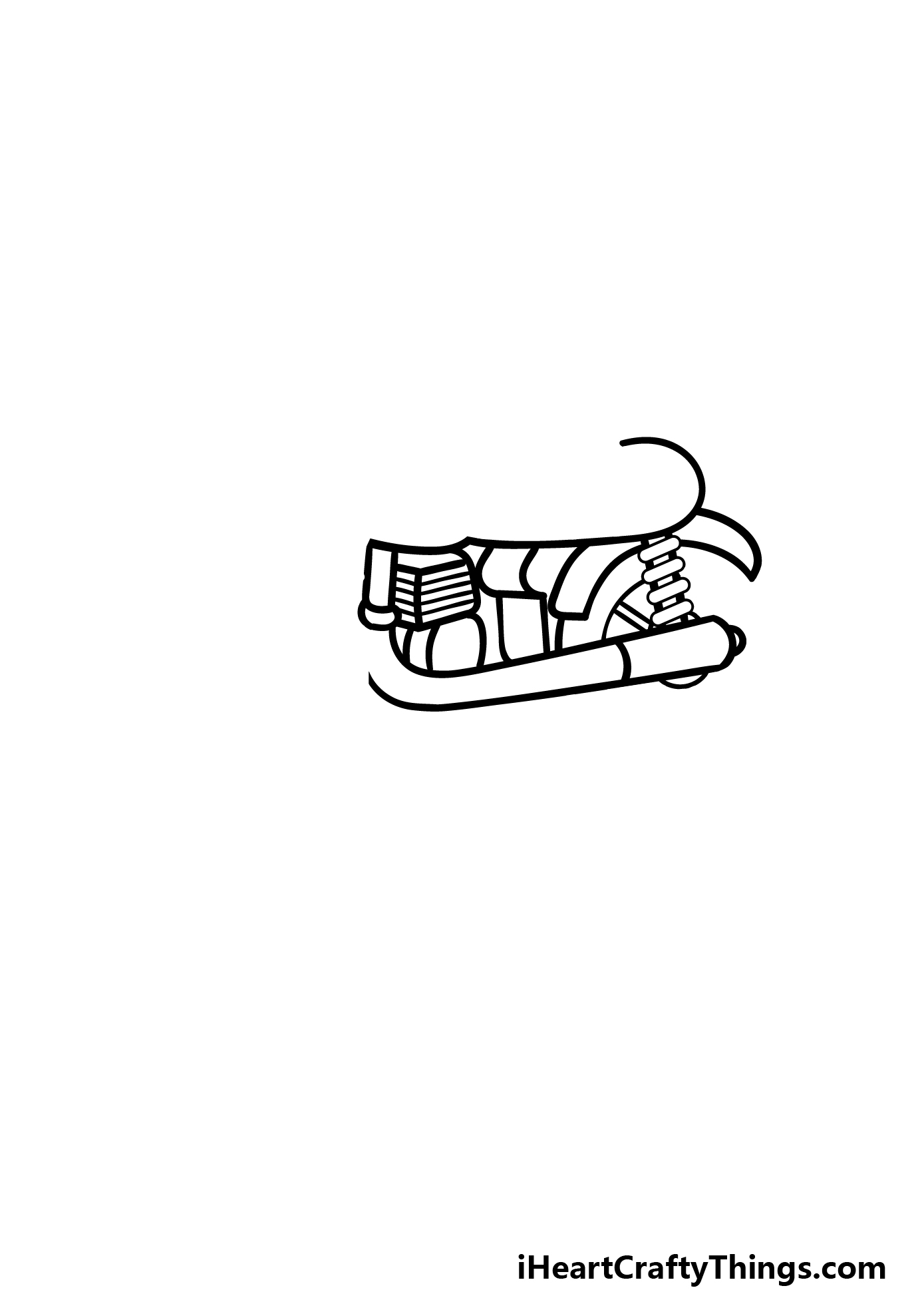 how to draw a cartoon motorcycle step 2