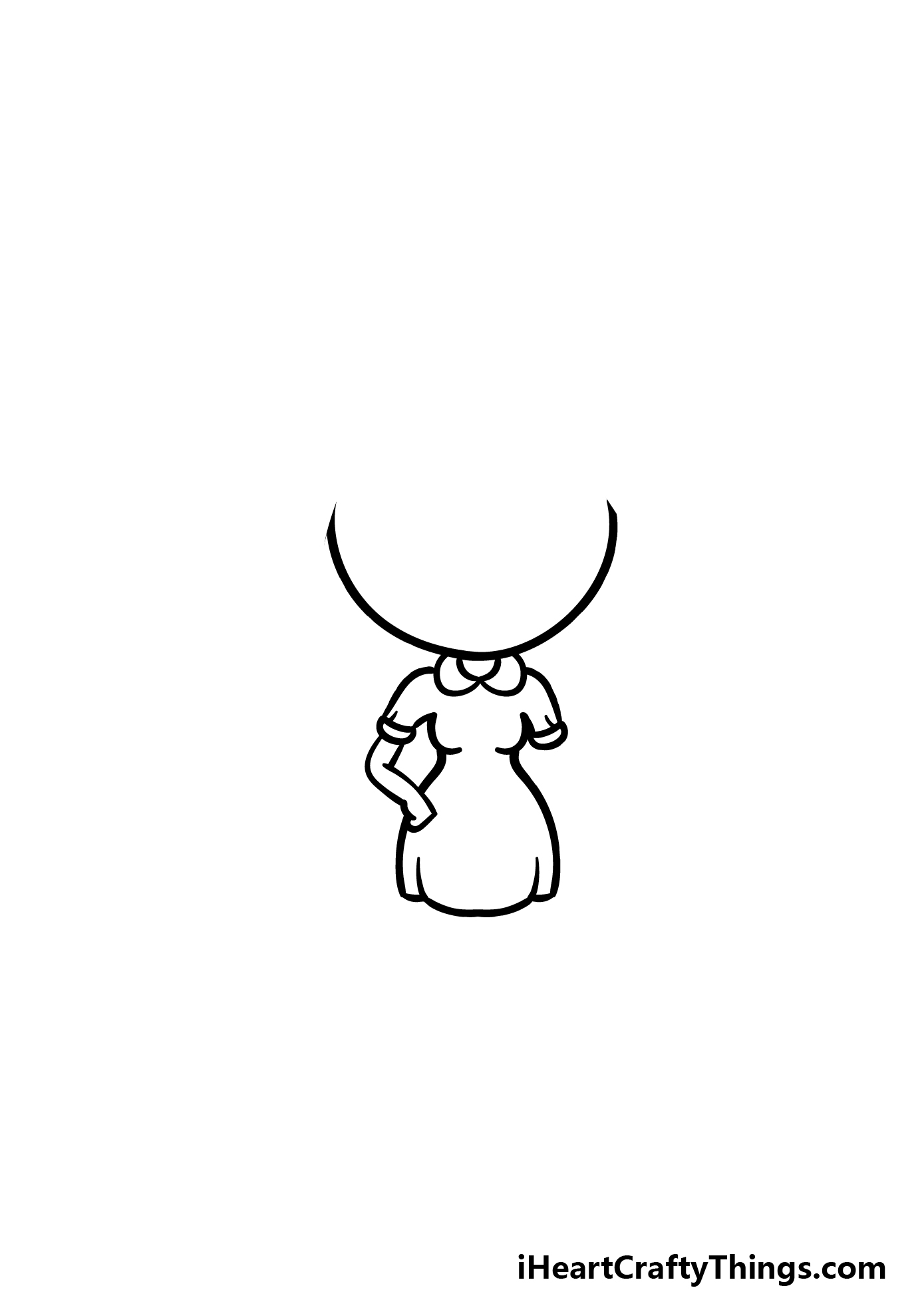how to draw a cartoon nurse step 2