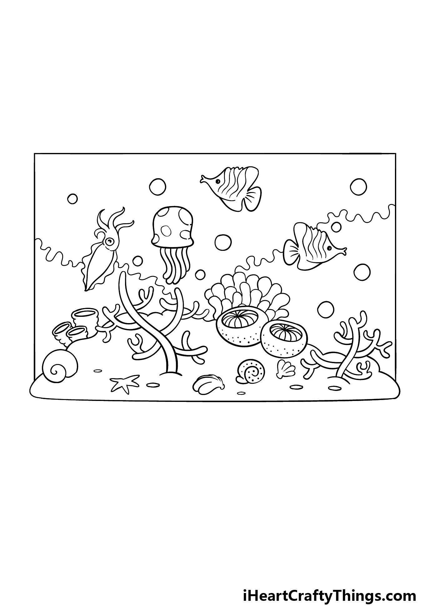 how to draw a cartoon ocean step 7