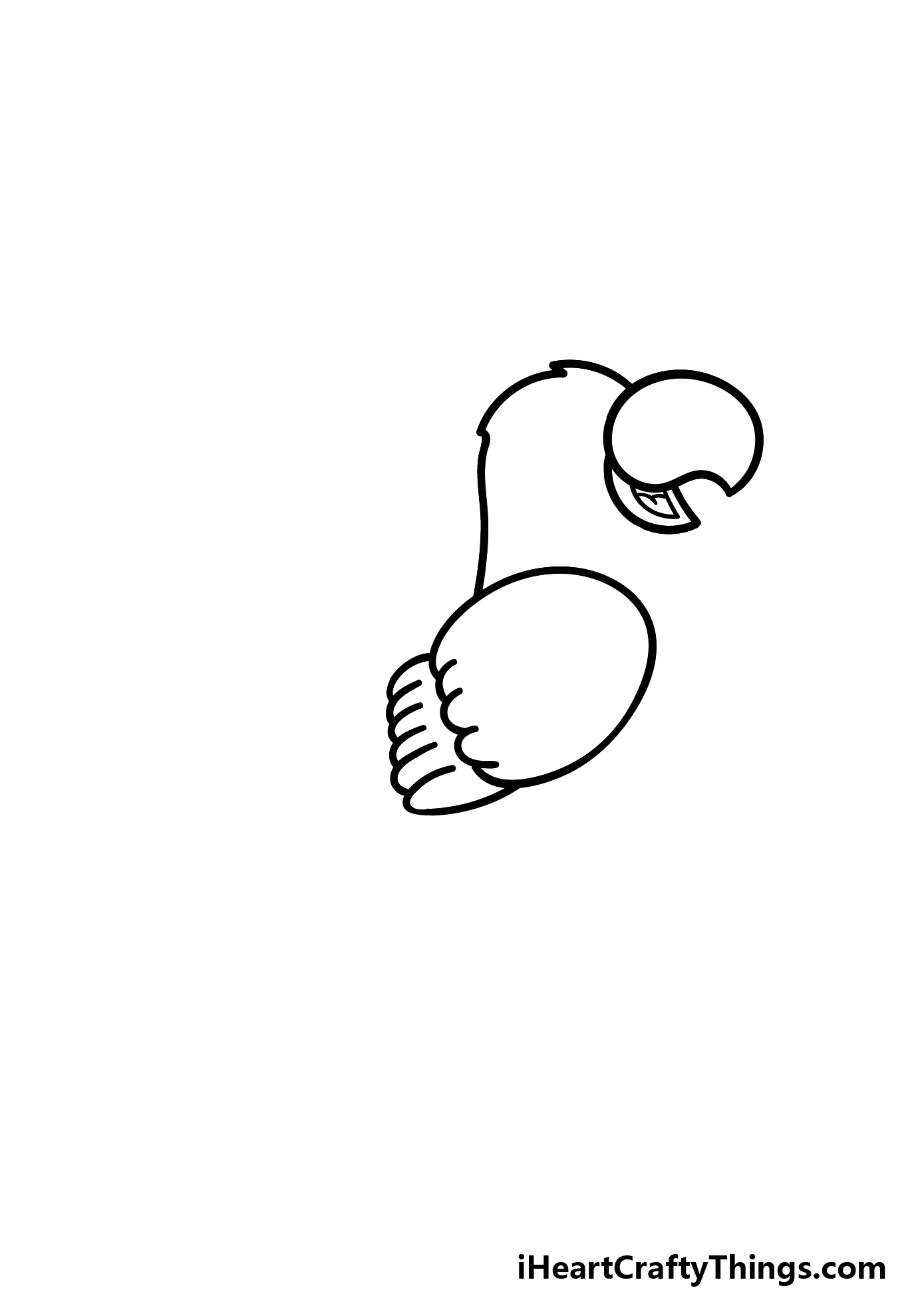 how to draw a cartoon parrot step 1