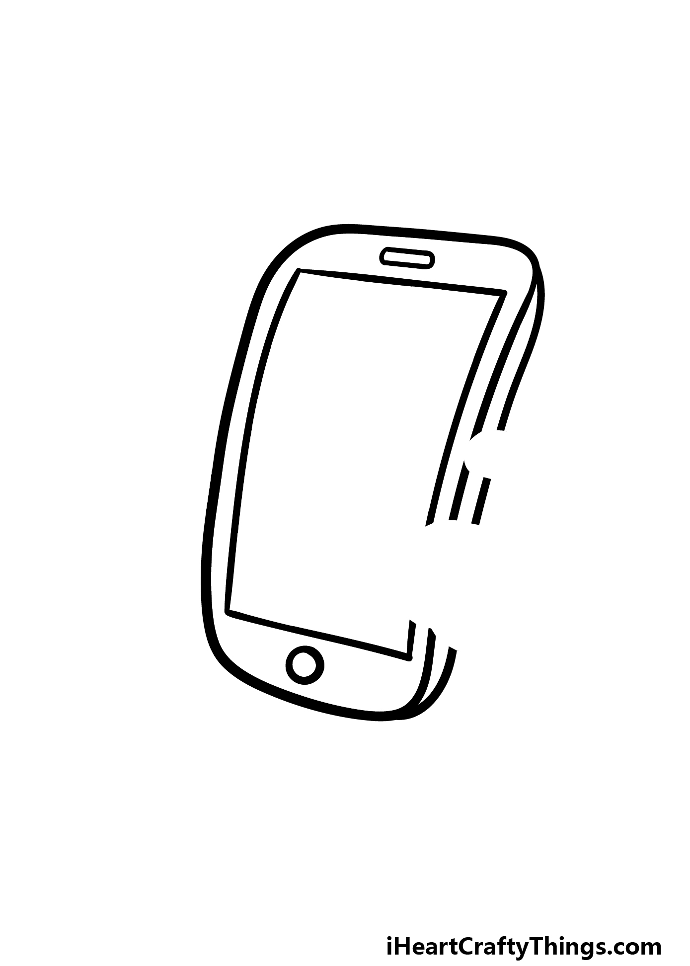 how to draw a cartoon phone step 3