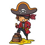 how to draw a cartoon pirate image