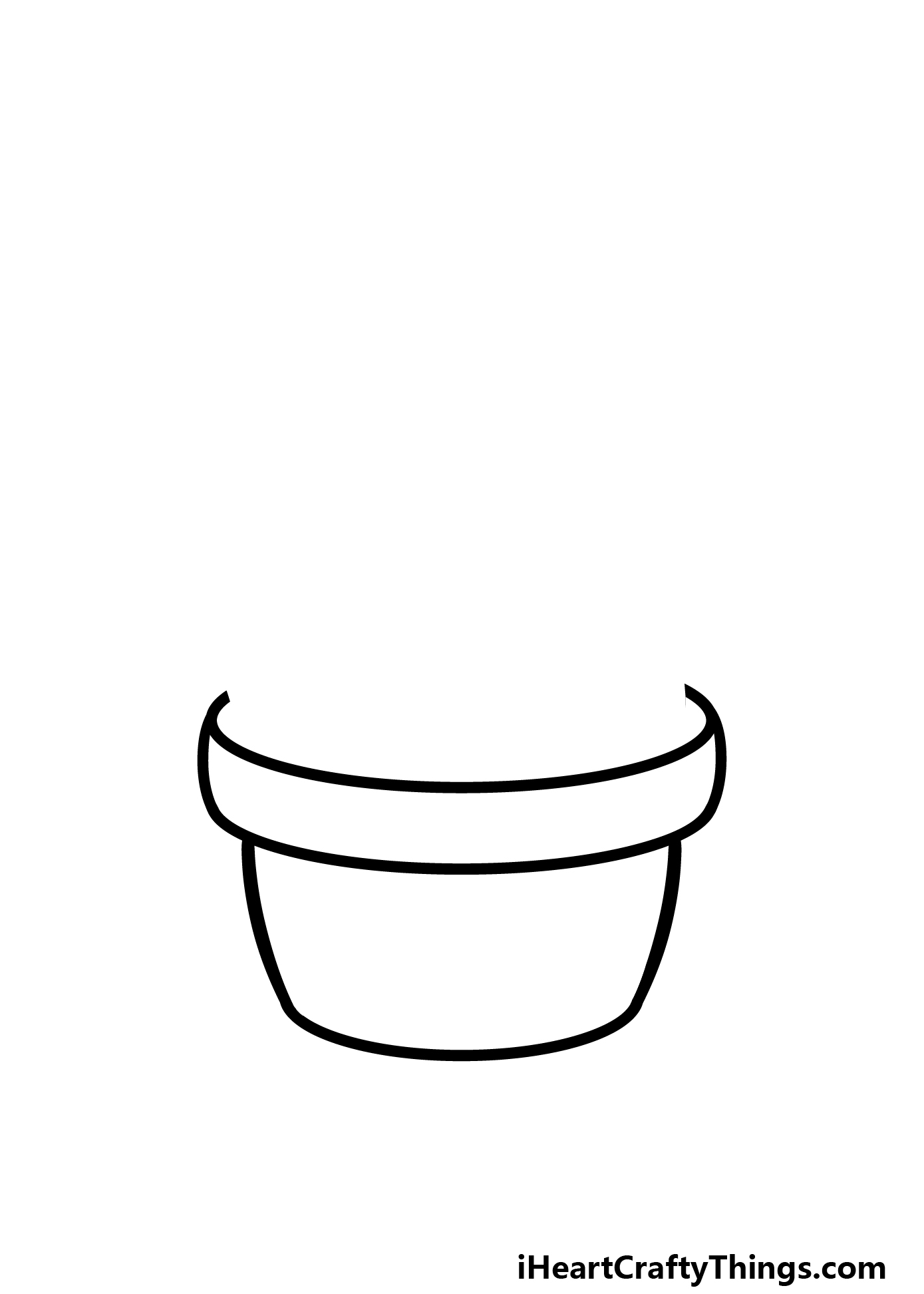 how to draw a cartoon plant step 1