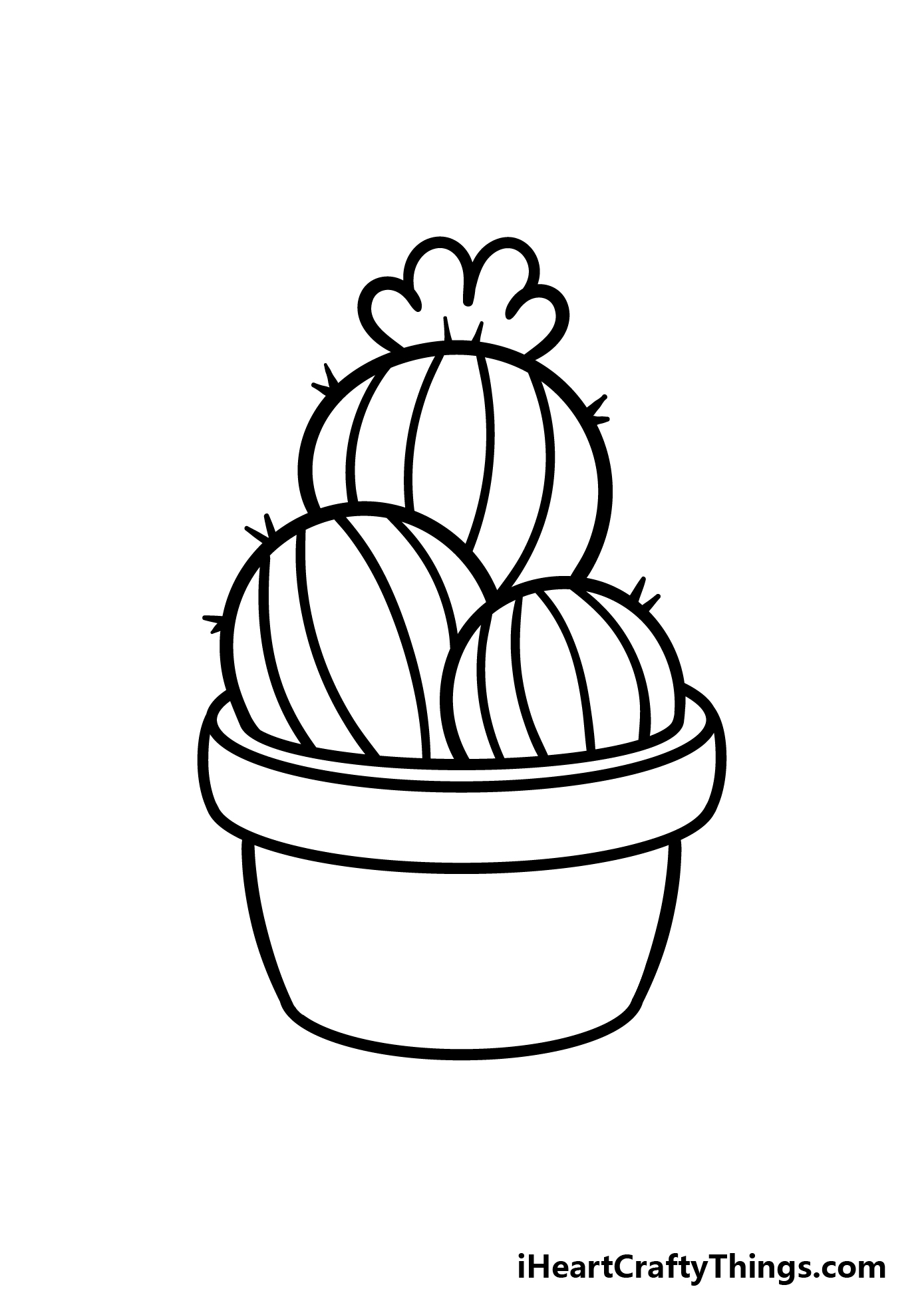 how to draw a cartoon plant step 6