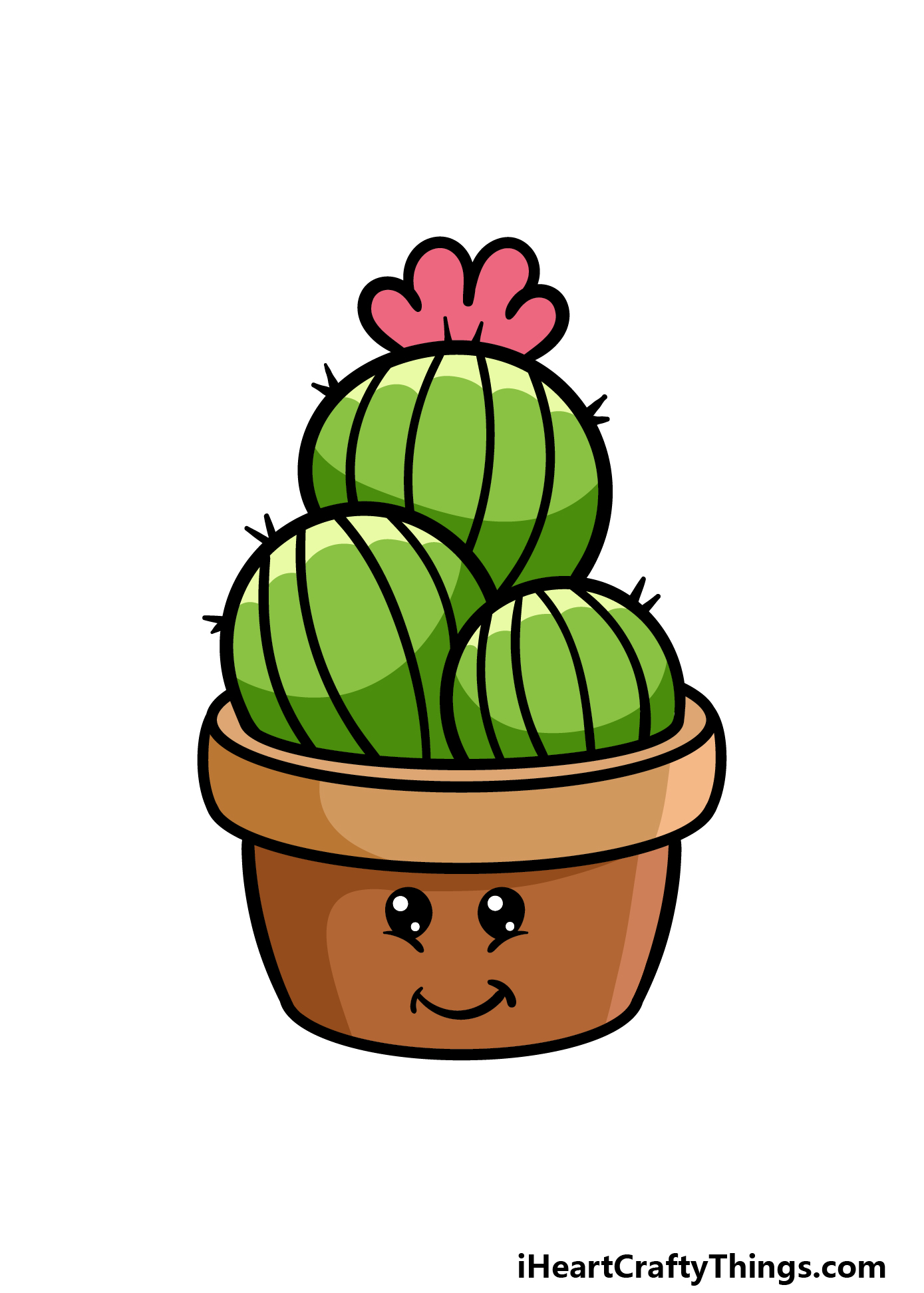 how to draw a cartoon plant step 8