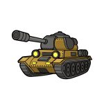 how to draw a cartoon tank step 8