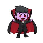 how to draw a cartoon Dracula image