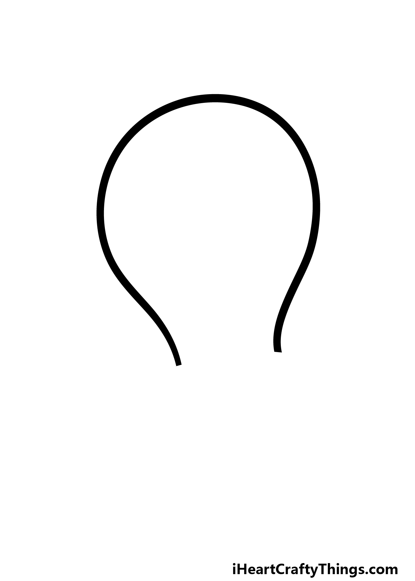 how to draw a cartoon Light Bulb step 1