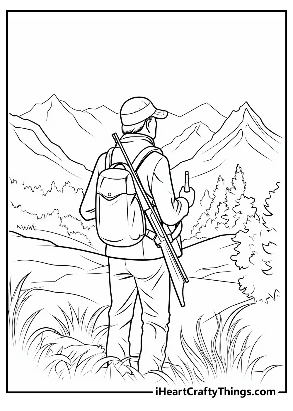 hunting coloring pages