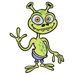 how to draw a Cartoon Alien image