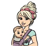 how to draw a cartoon mom image